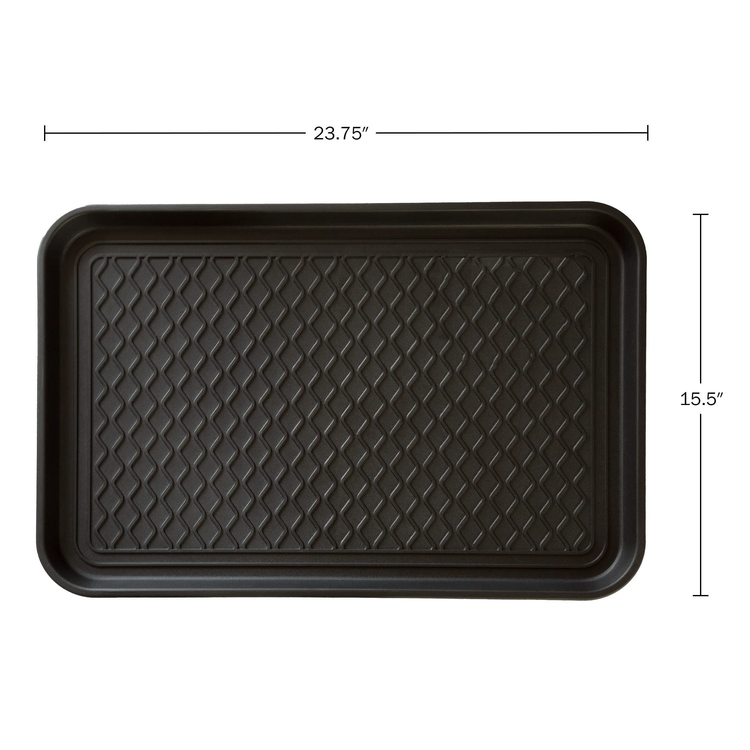 Stalwart boot tray in durable polypropylene for porch use.