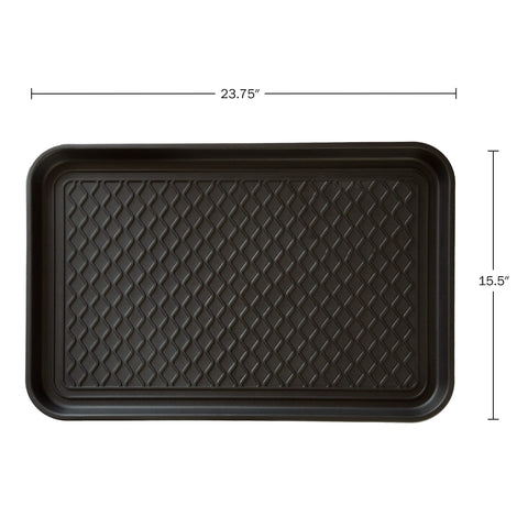 Stalwart boot tray in durable polypropylene for porch use.