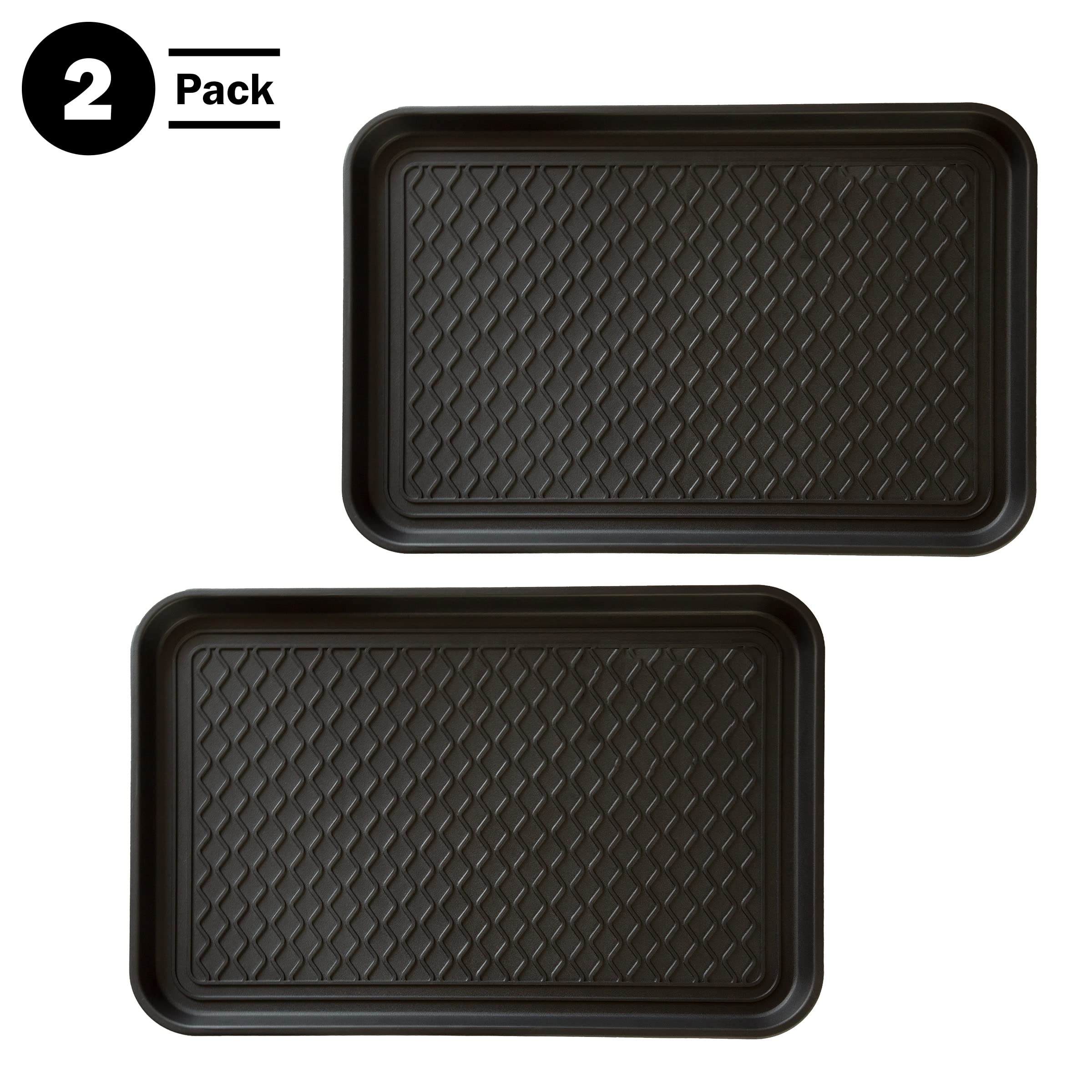 Stalwart boot tray easy to rinse and wipe clean.