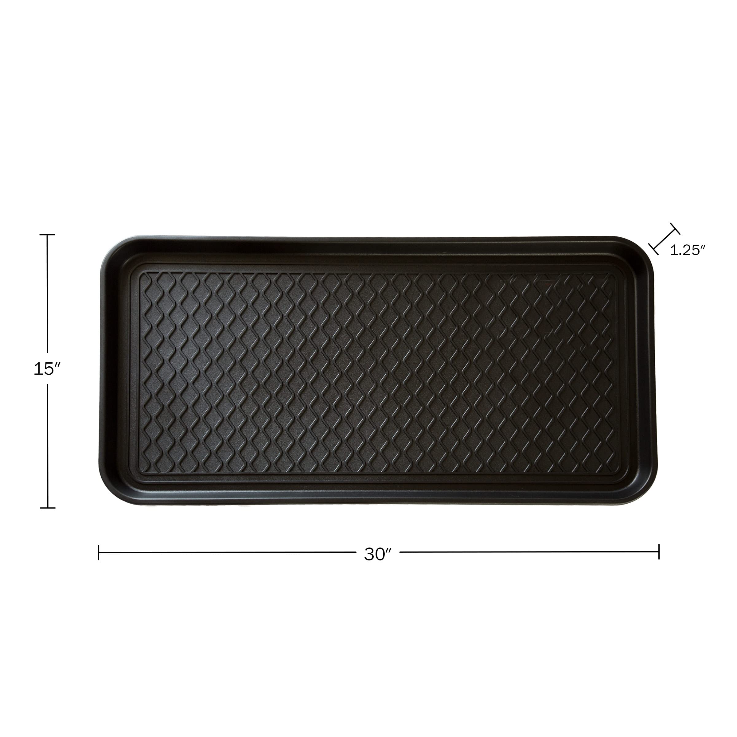 Stalwart boot tray helps manage pet messes and plant spills