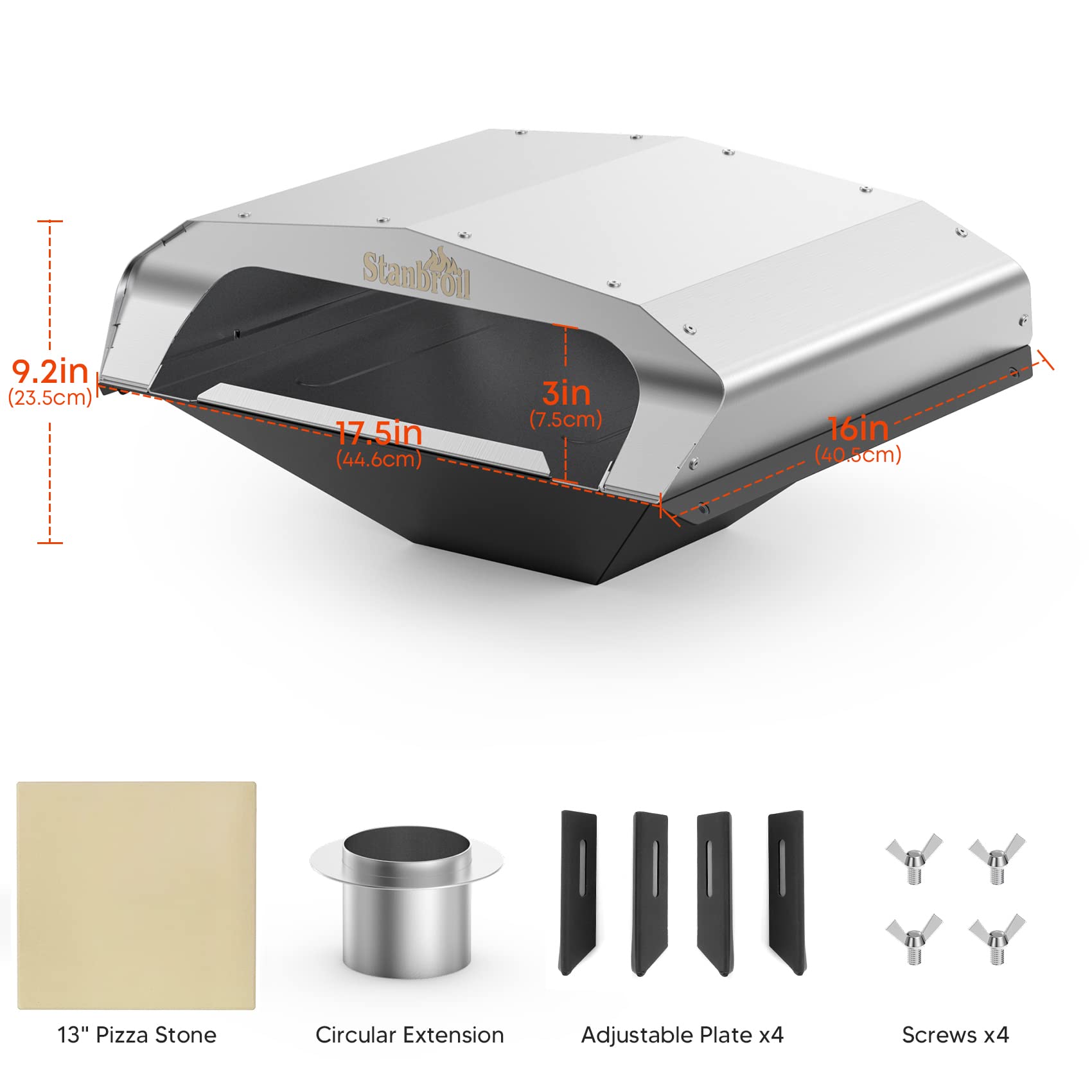 Stanbroil 13-inch pizza stone ensures even heat for crisp crusts