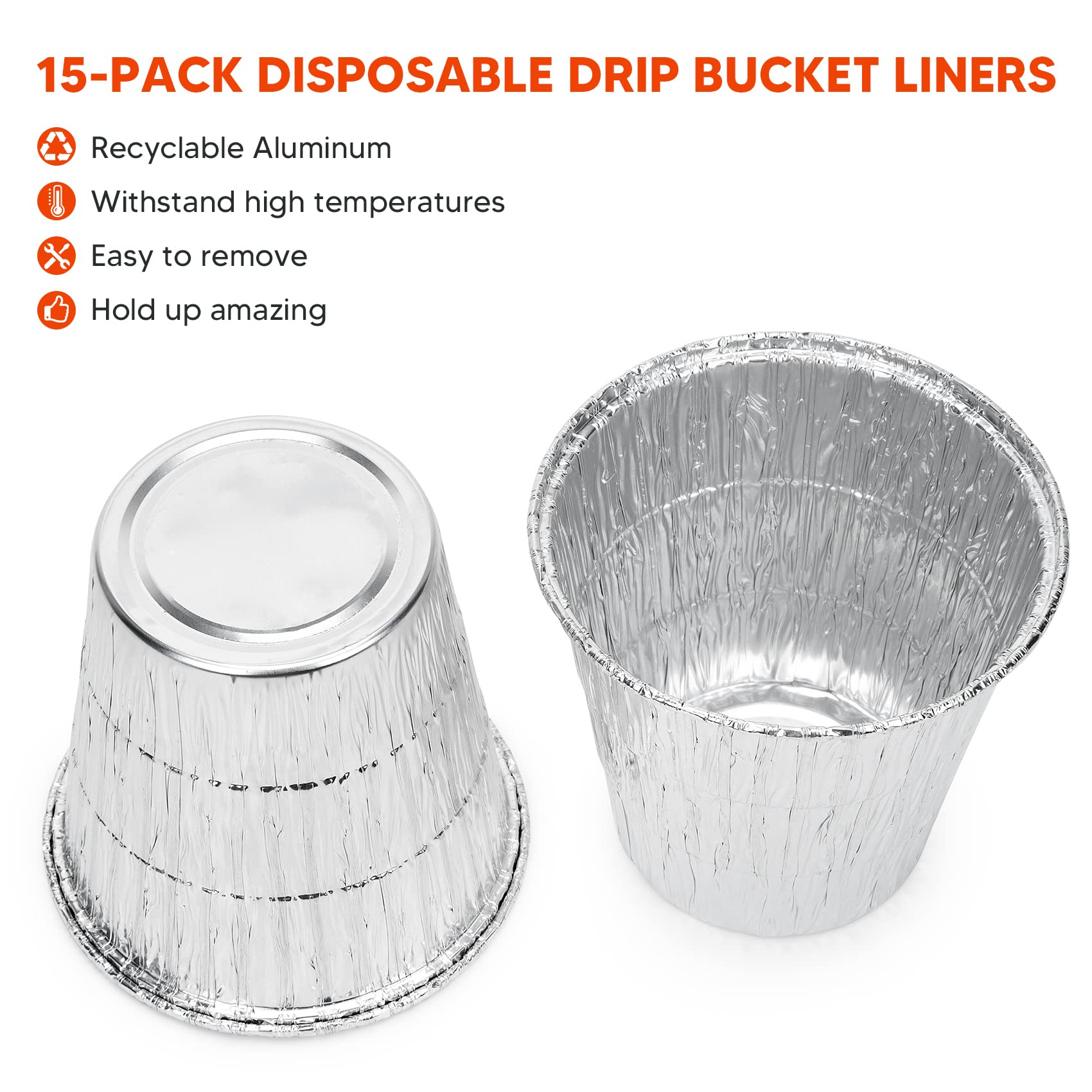 Stanbroil 15-pack grease liners shown for fast replacement during barbecues.