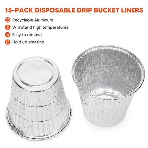 Stanbroil 15-pack grease liners shown for fast replacement during barbecues.