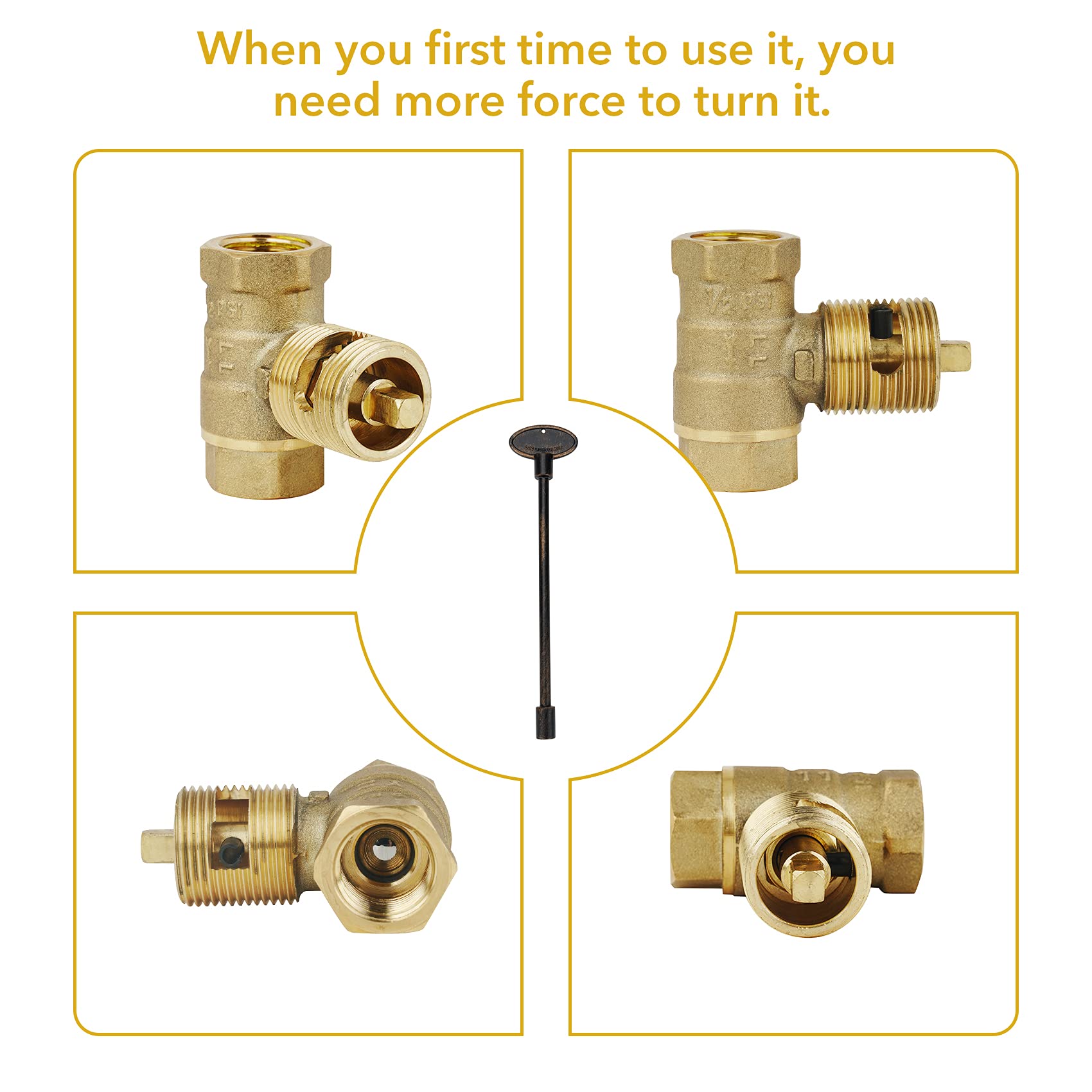 Stanbroil 8-inch valve key showcases durable construction and precision machining.