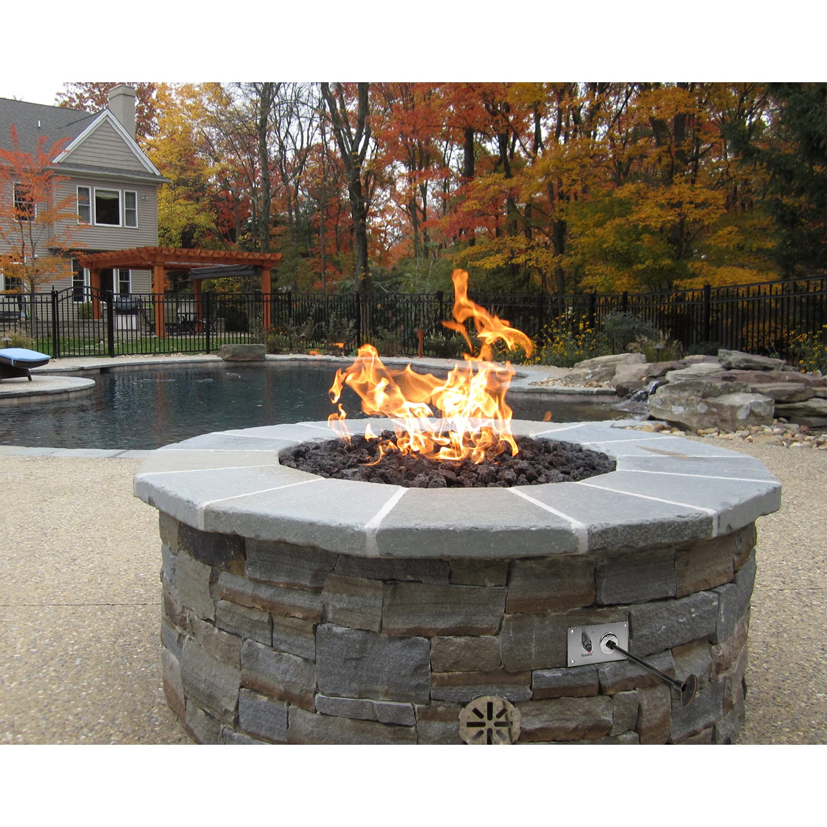 Stanbroil 8-inch key ideal for outdoor fireplace valve operation.