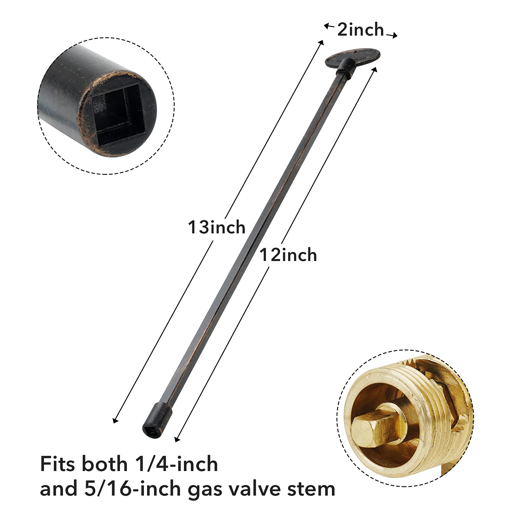 Stanbroil antique copper finish gas valve key adds vintage outdoor style