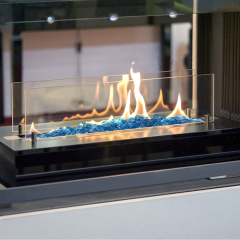 Stanbroil Aqua Blue glass provides consistent color for enduring ambiance.