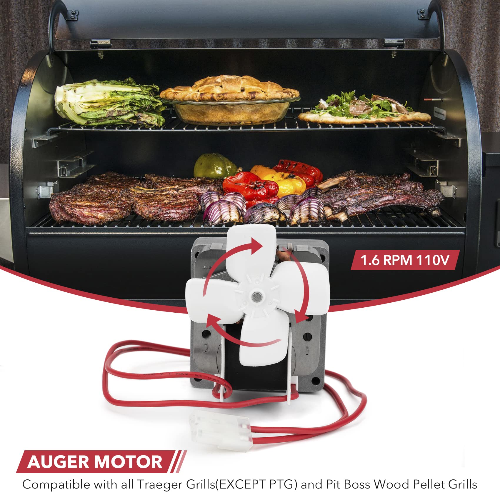 Stanbroil auger motor for Camp Chef compatibility designed for reliable performance.