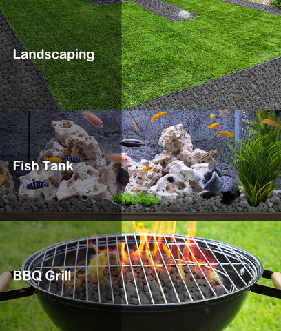 Stanbroil black lava rock granules are long-lasting and easy to top with glass