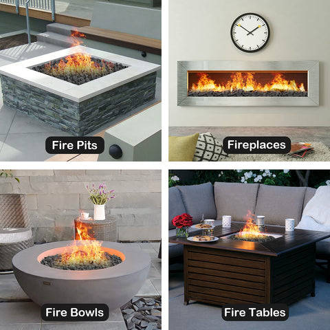 Stanbroil lava rock granules for natural gas setups promote ambiance