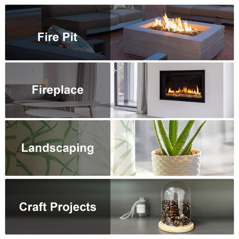 Stanbroil fire glass drops for fish tanks providing safe, shimmering ambiance.
