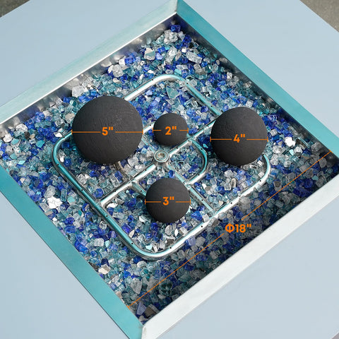 Stanbroil 3-inch ceramic balls provide balanced flame spread with depth.