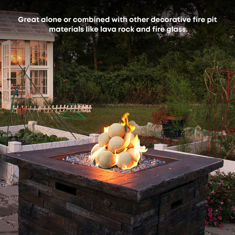 Stanbroil beige ceramic balls reduce soot with proper air-to-gas flow