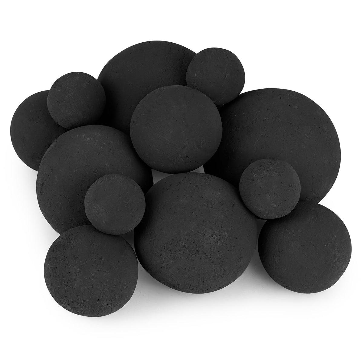 Stanbroil 5-inch ceramic balls view for dramatic indoor flame patterns.