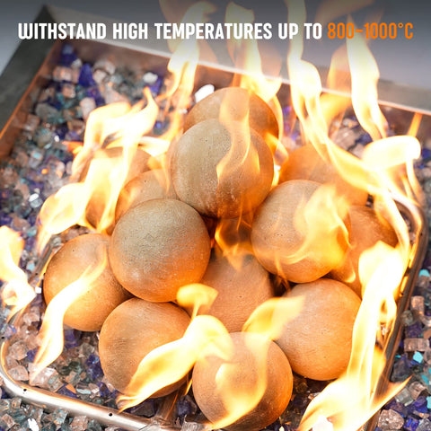 Stanbroil beige ceramic balls are suitable for propane or natural gas pits.