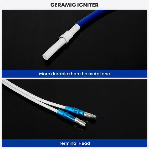 Ceramic heating element from Stanbroil shown in close-up for ignition performance.