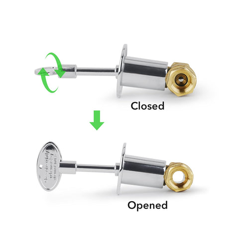 Stanbroil decorative valve key for fireplaces enhances aesthetics and control.