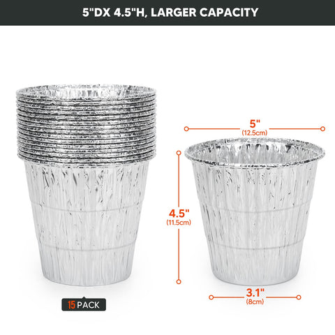 Stanbroil disposable aluminum liner ready for quick, mess-free disposal after grilling.