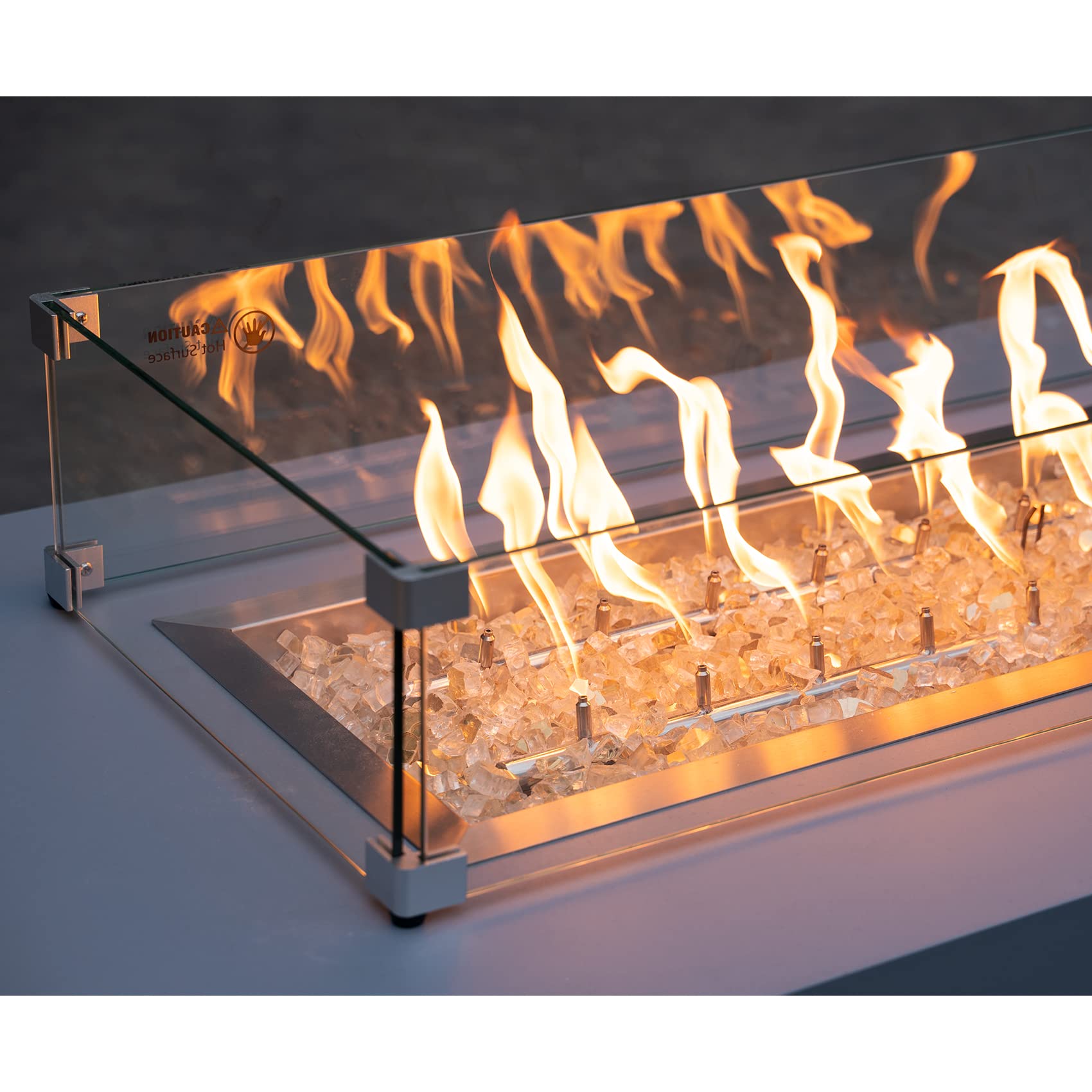 Stanbroil fire glass beads are easy to install in gas fireplaces and pits.