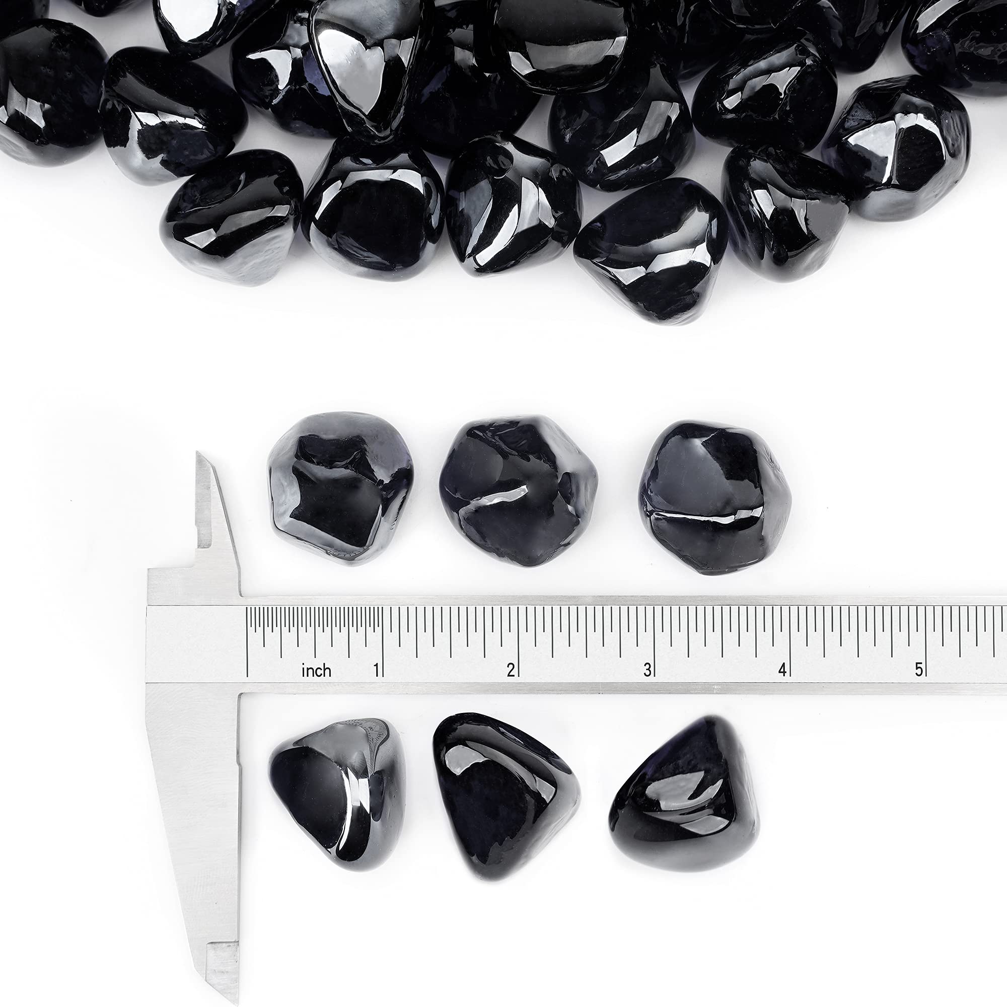 Stanbroil fire glass diamonds with dazzling jewel-tone finish for ambient outdoor fires.