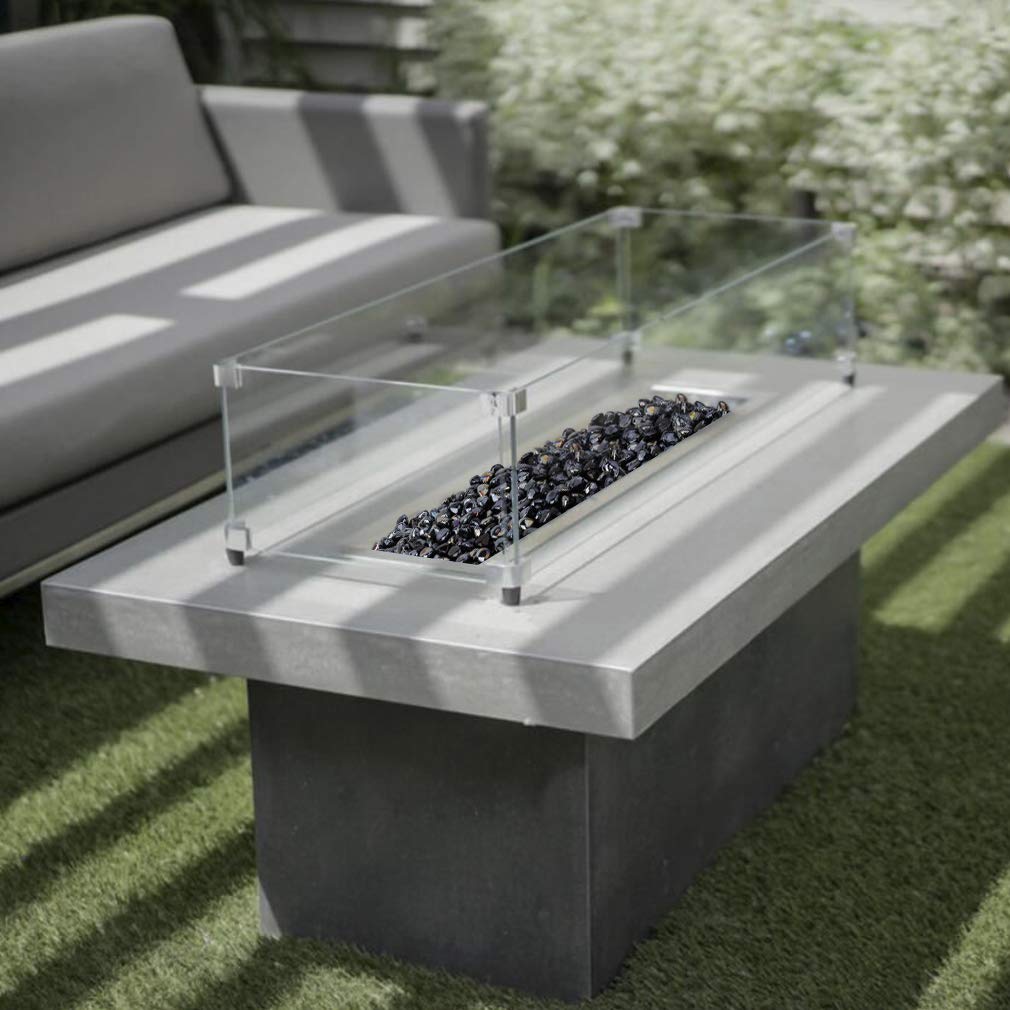 Stanbroil Onyx Black diamonds enhance gas fire pits without smoke.
