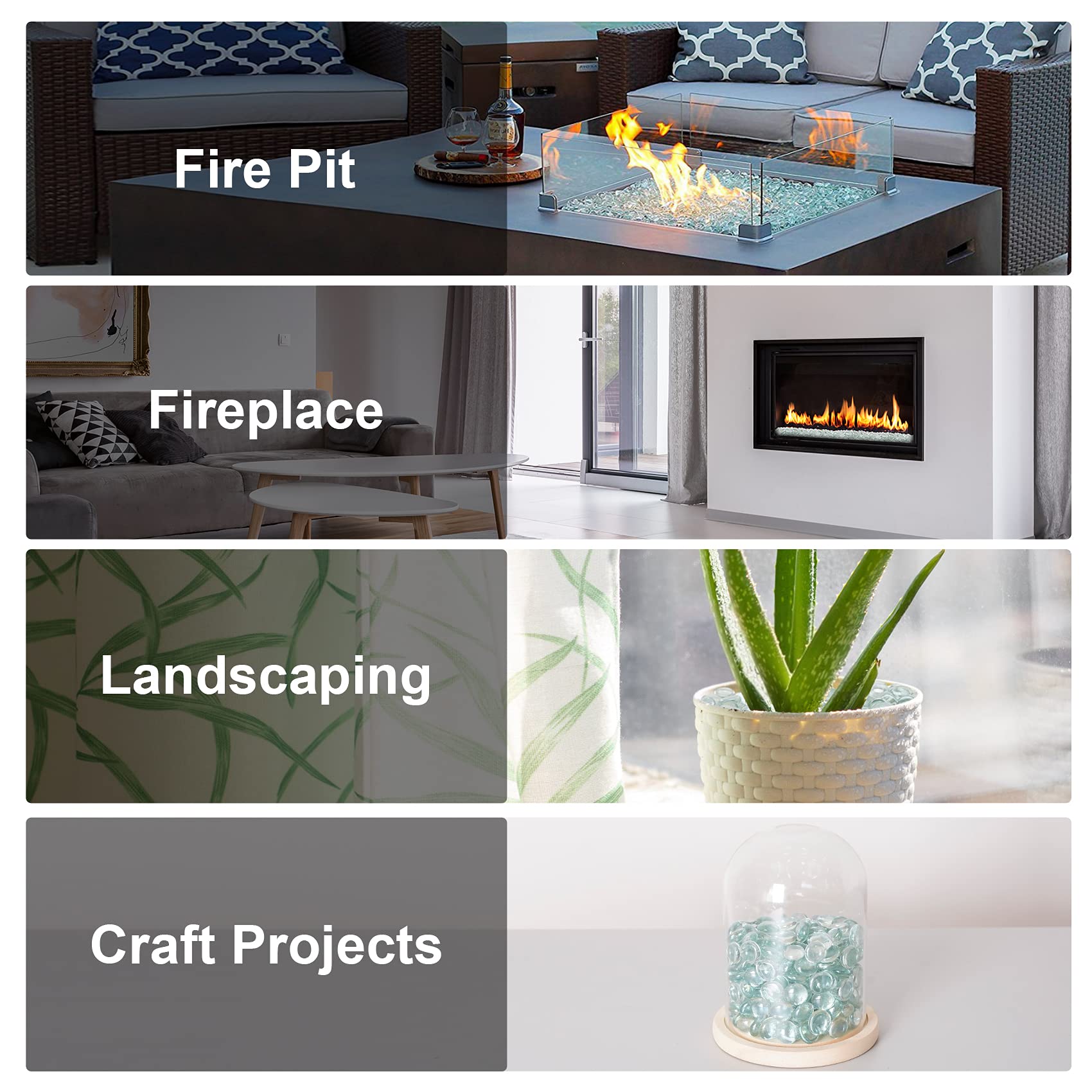 Stanbroil eco-friendly fire glass decor enhances outdoor living with sparkle.