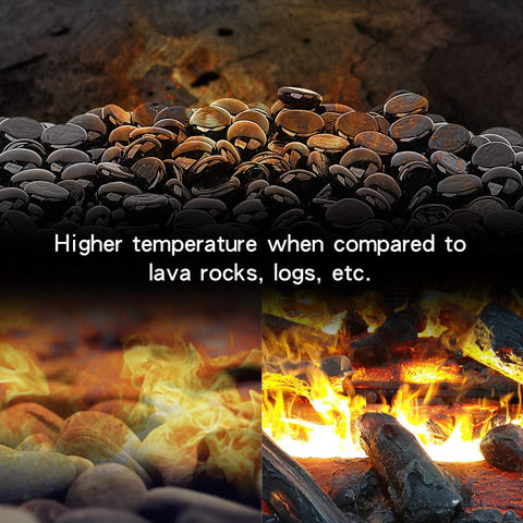 Stanbroil onyx black luster drops in gas log set enhance visual appeal