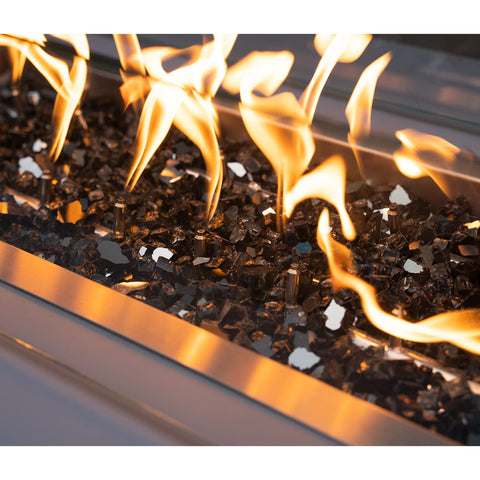 Stanbroil fire glass replacing lava rocks for a clean modern look