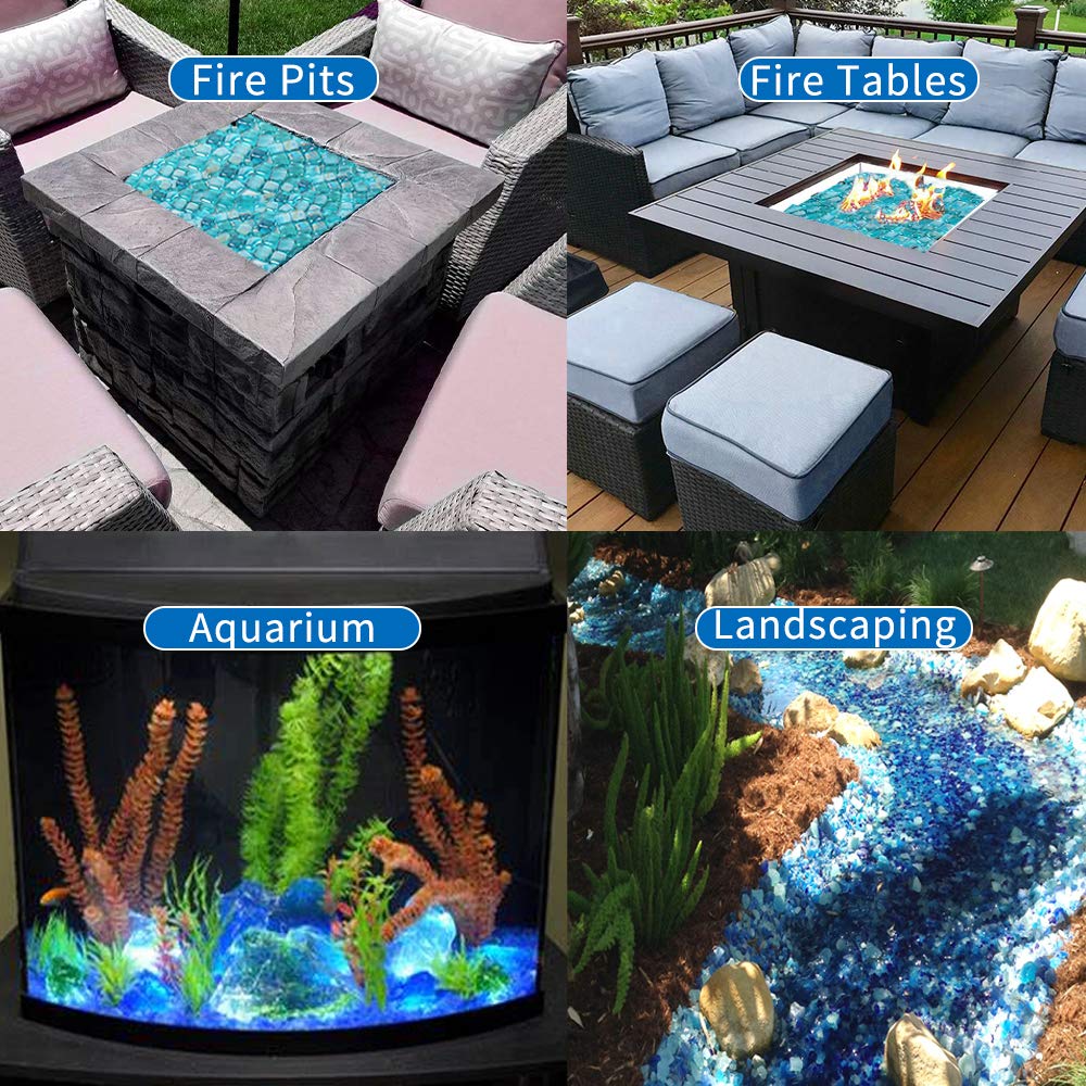 Stanbroil 1-inch fire glass cubes add jewel-like color to gas fireplaces.