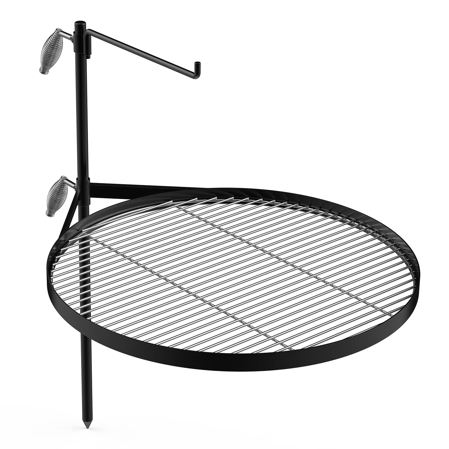 Stanbroil fire-pit-grill-grate 24-inch diameter offers ample cooking space for meats and vegetables.