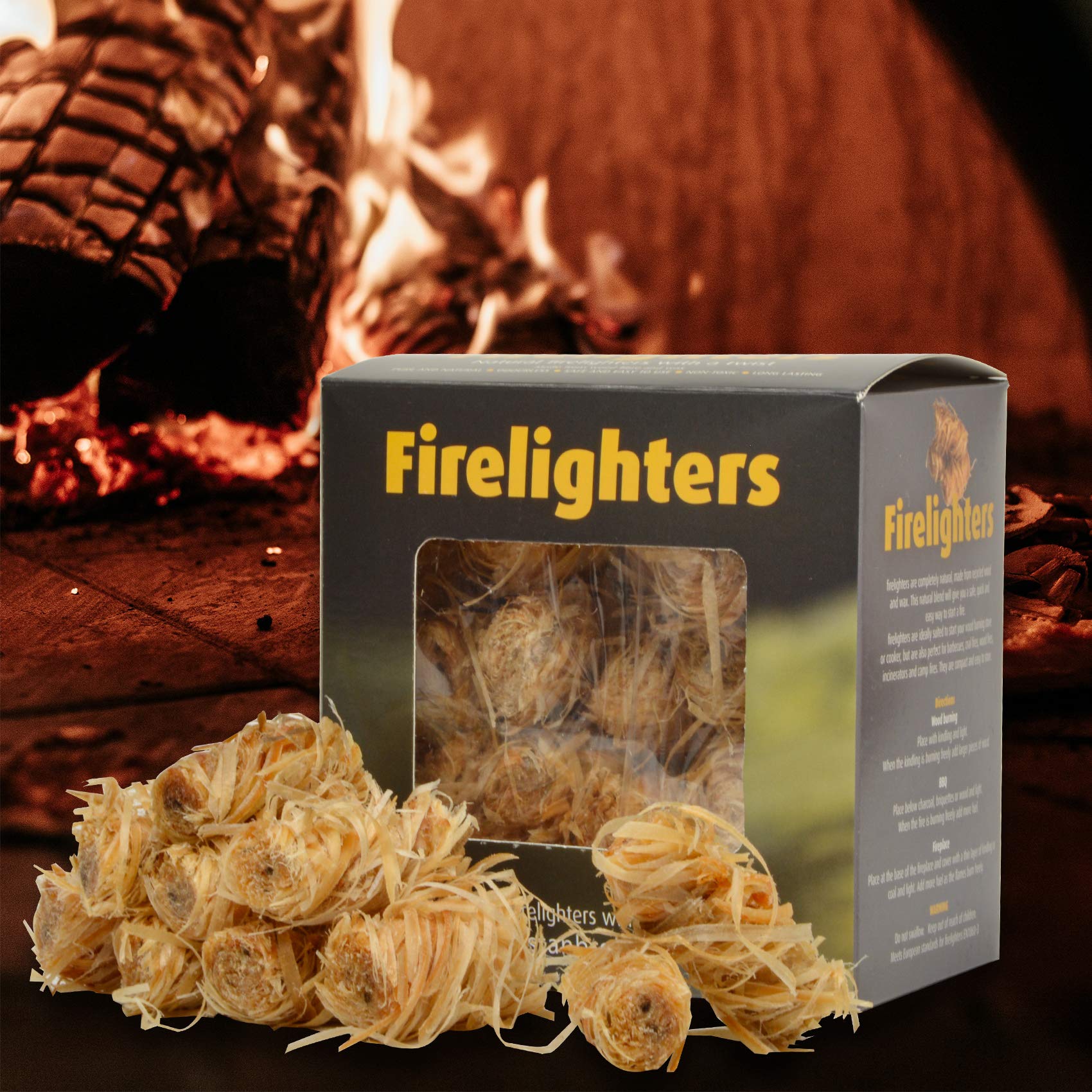 Stanbroil fire starters fast-lighting scene for rapid flame with minimal effort.