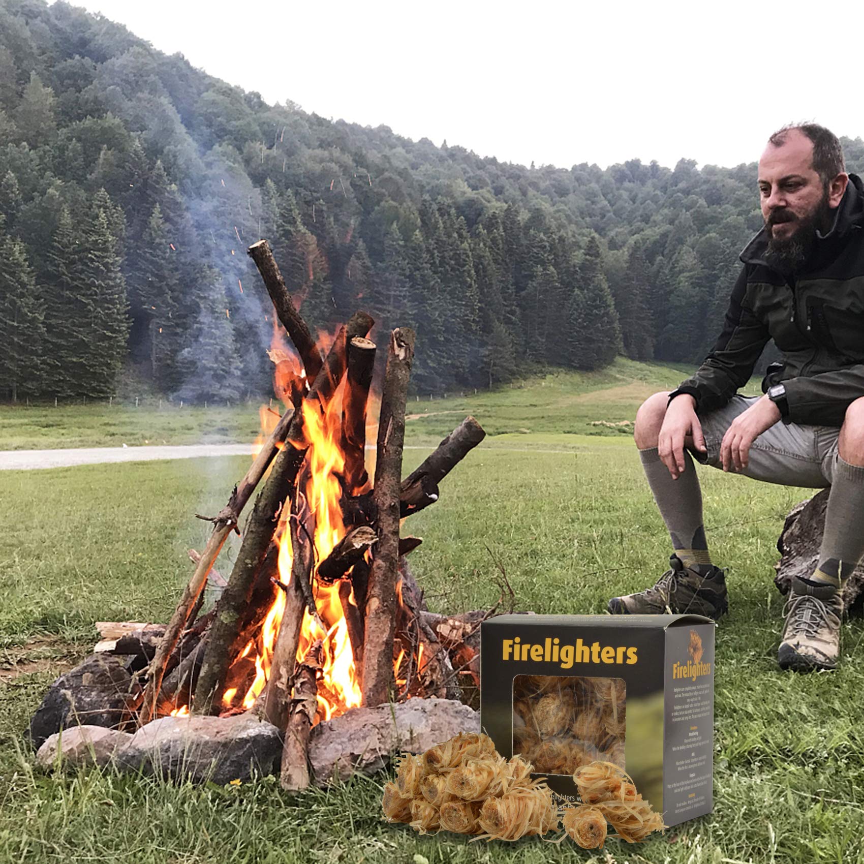 Stanbroil fire starters natural materials emphasis for eco-friendly outdoor use.