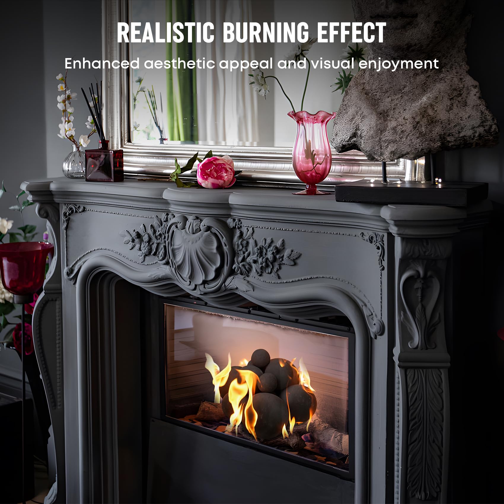 Stanbroil fireplace indoors setup highlighting safe, ambient flame visuals.