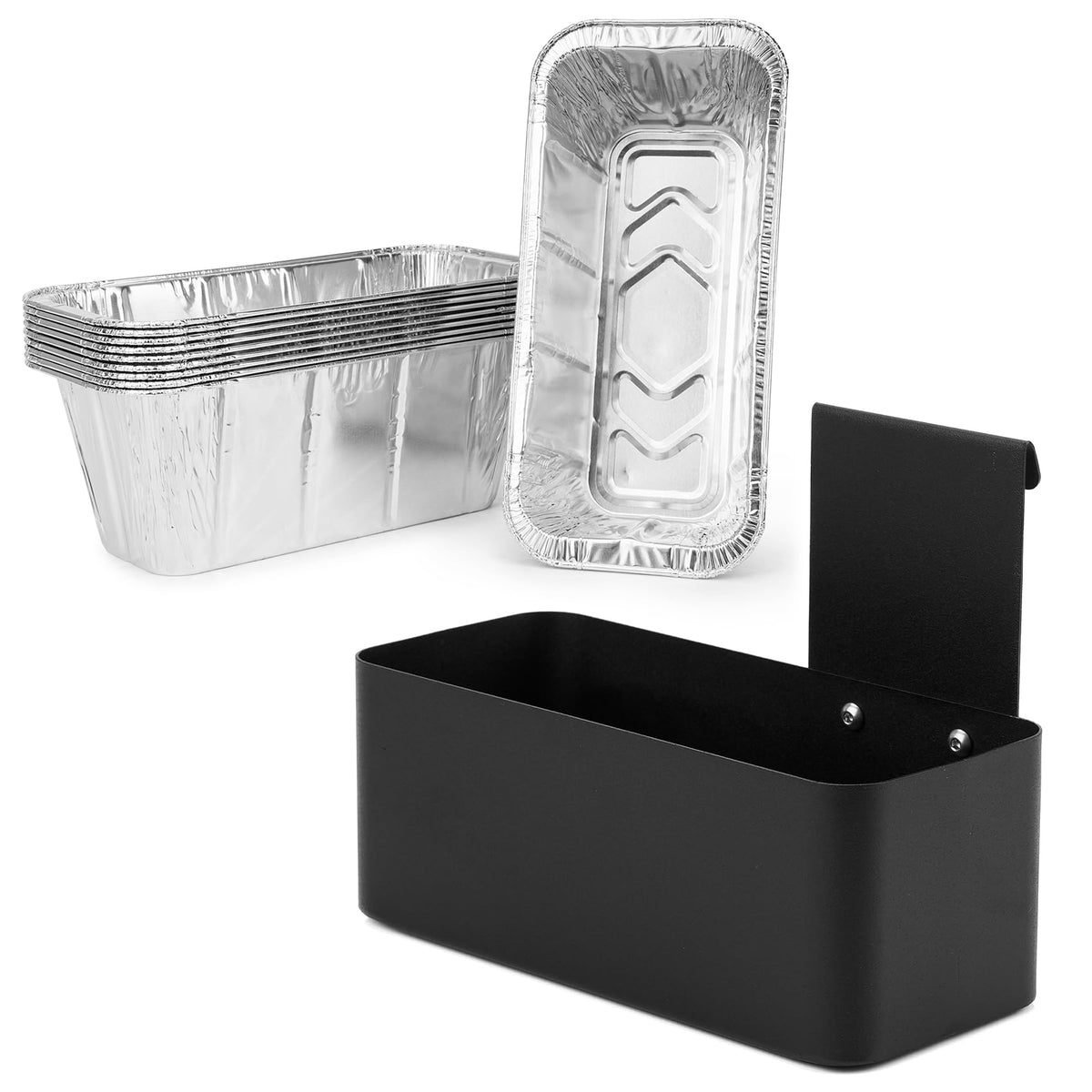 Stanbroil grease drip pan with foil liner set for easy cleanup