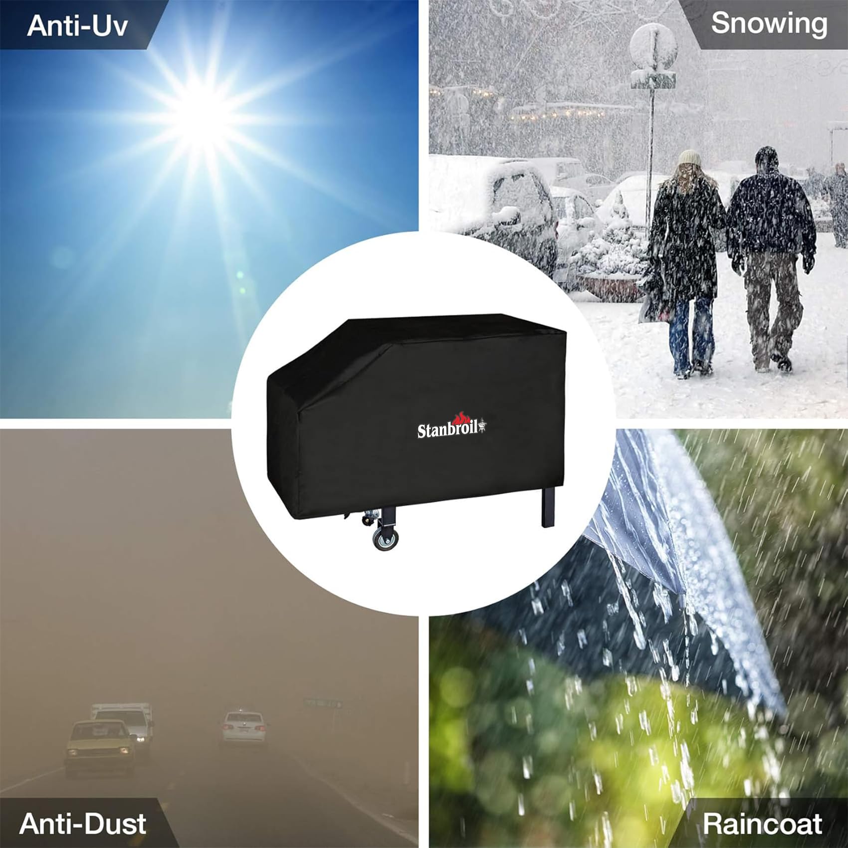Stanbroil UV fade-resistant fabric maintains color in sun exposure.