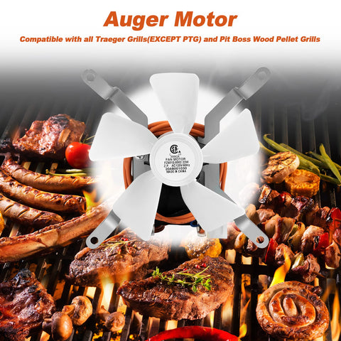 Stanbroil induction fan motor detail with 110V PA66 white blade.