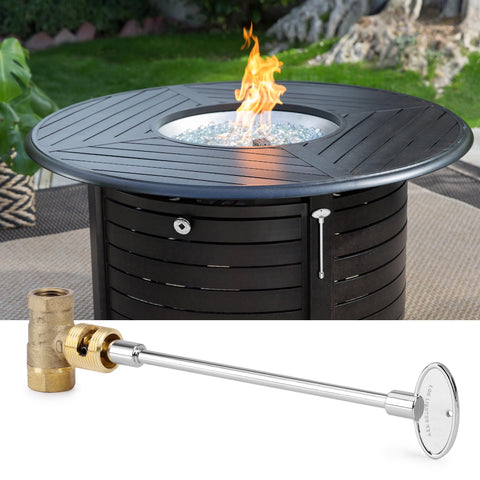 Stanbroil fireplace key storage near fire pit for quick access.