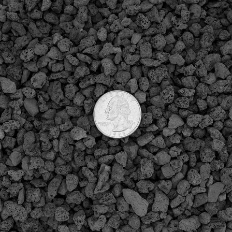 Stanbroil lava rock granules 0-2 inch size close-up with varied texture