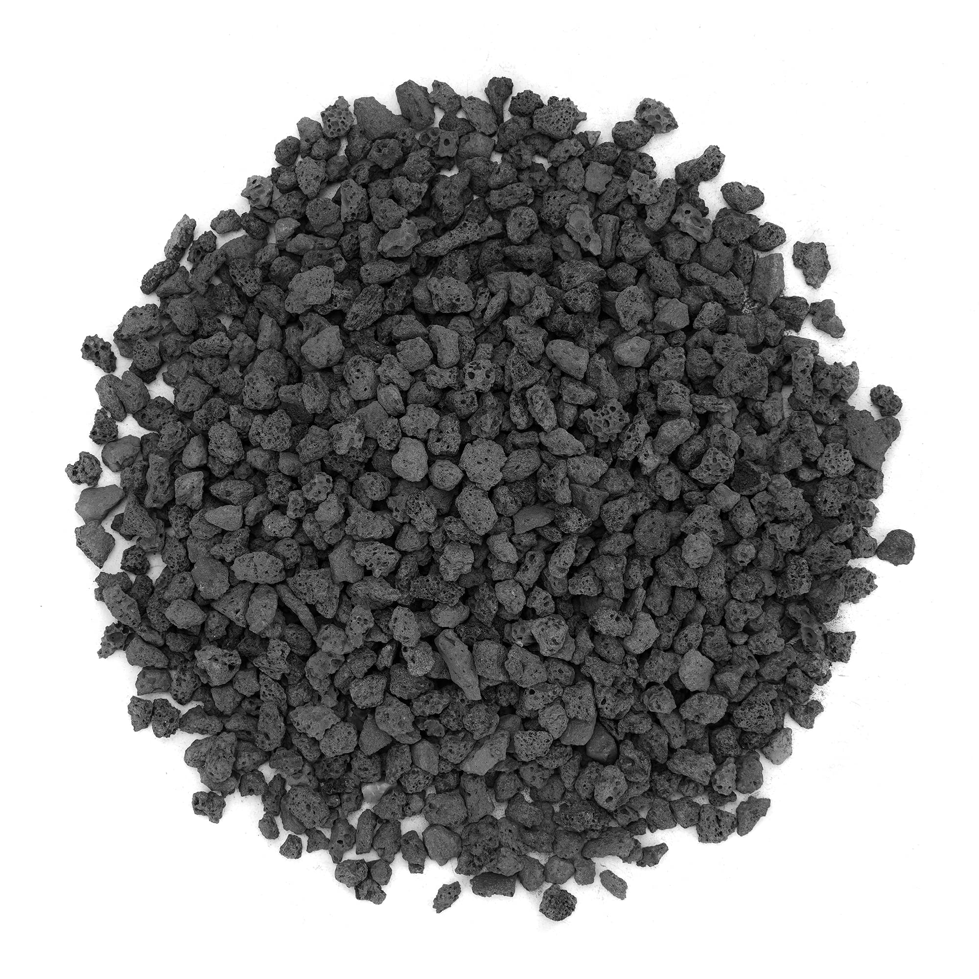 Closeup of Stanbroil lava rock granules showing natural texture for flame beds