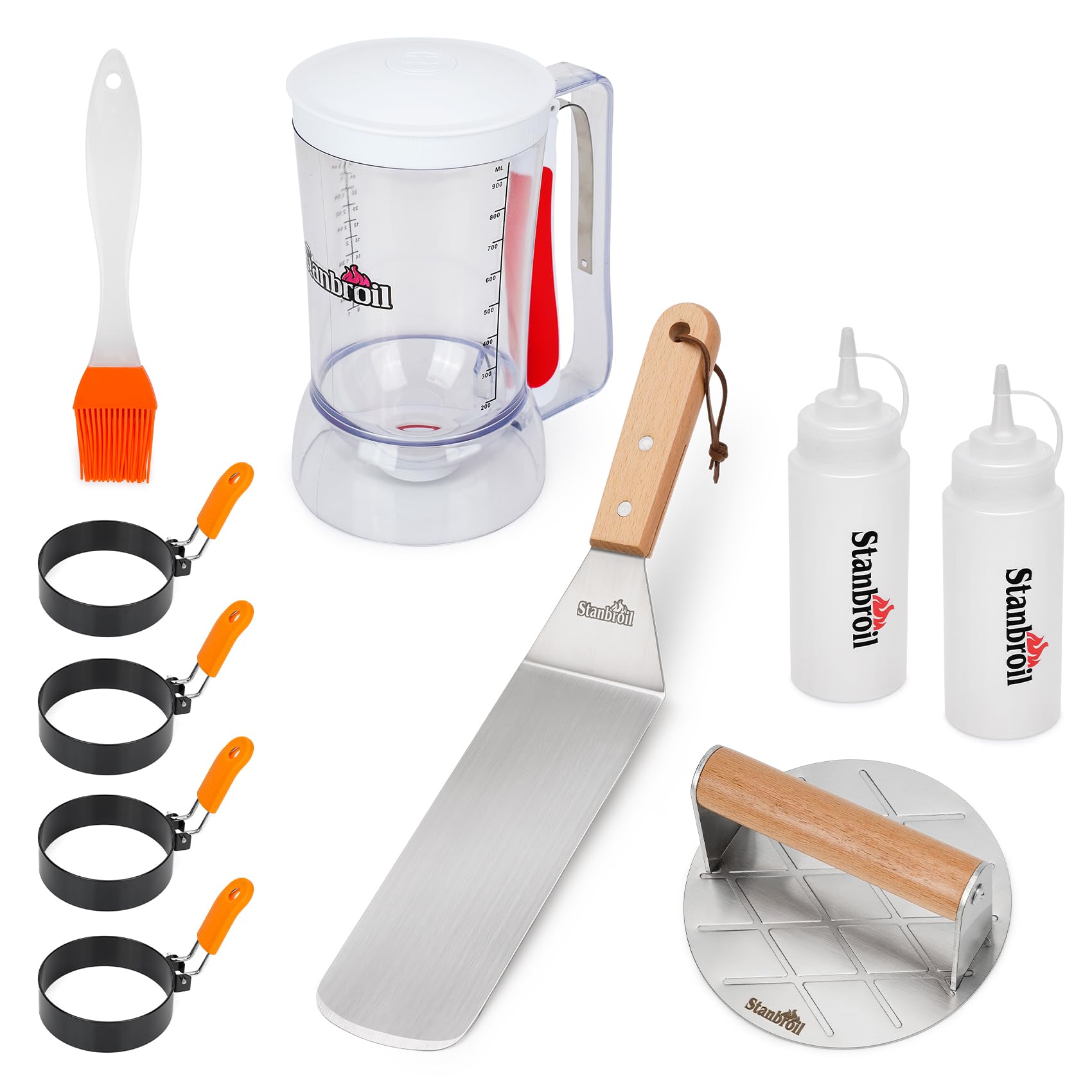 Stanbroil pancake batter dispenser for precise pours on breakfast favorites.
