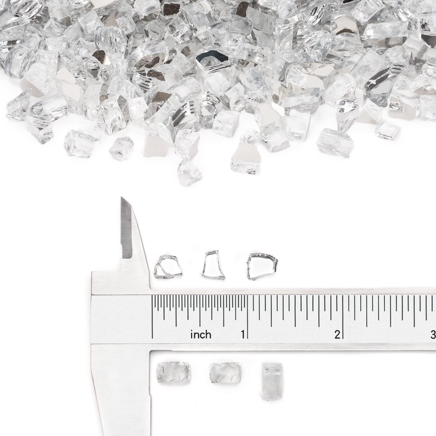 Stanbroil platinum fire glass for fire pit adds reflective sparkle