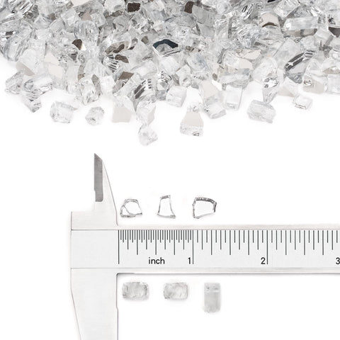 Stanbroil platinum fire glass for fire pit adds reflective sparkle