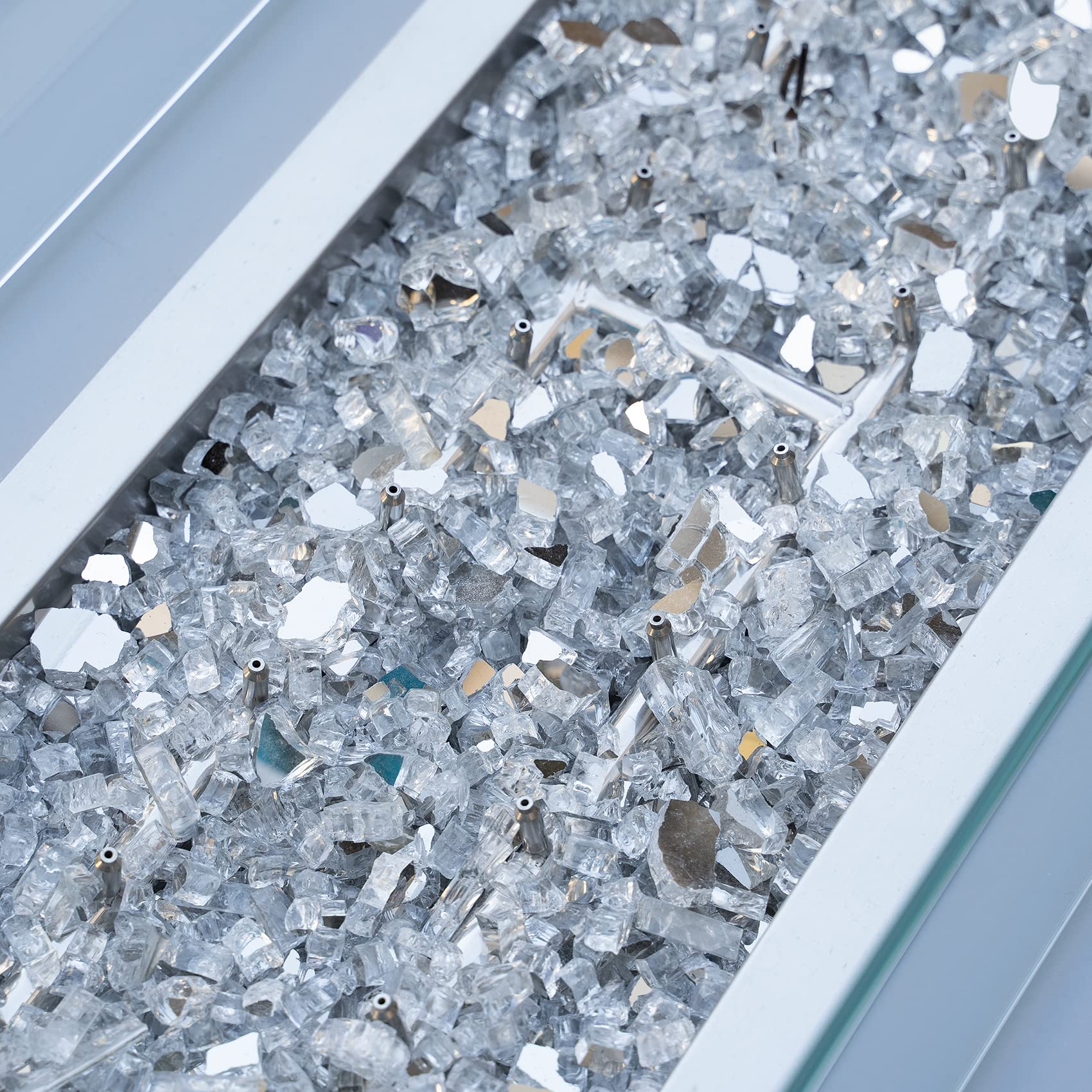 Stanbroil platinum fire glass replaces logs for gas fireplaces