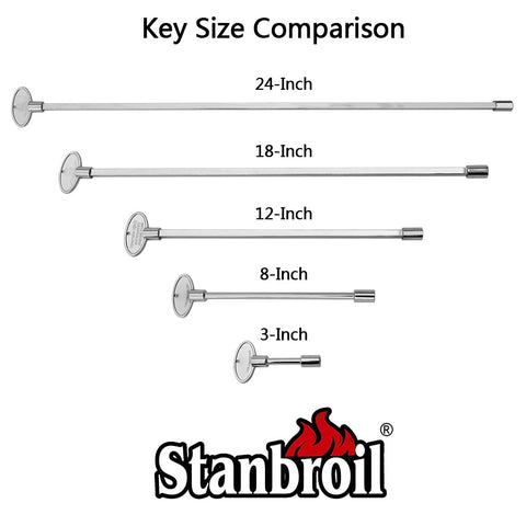 Stanbroil polished chrome finish valve key with modern look