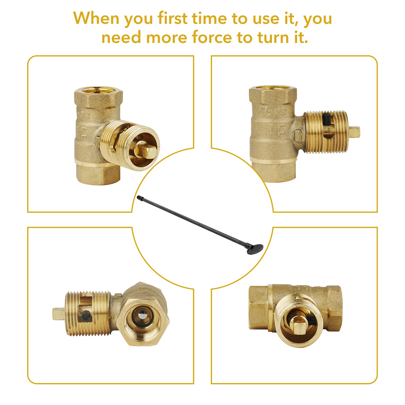 Stanbroil precision-machined valve key for smooth on off operation