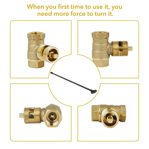 Stanbroil precision-machined valve key for smooth on off operation