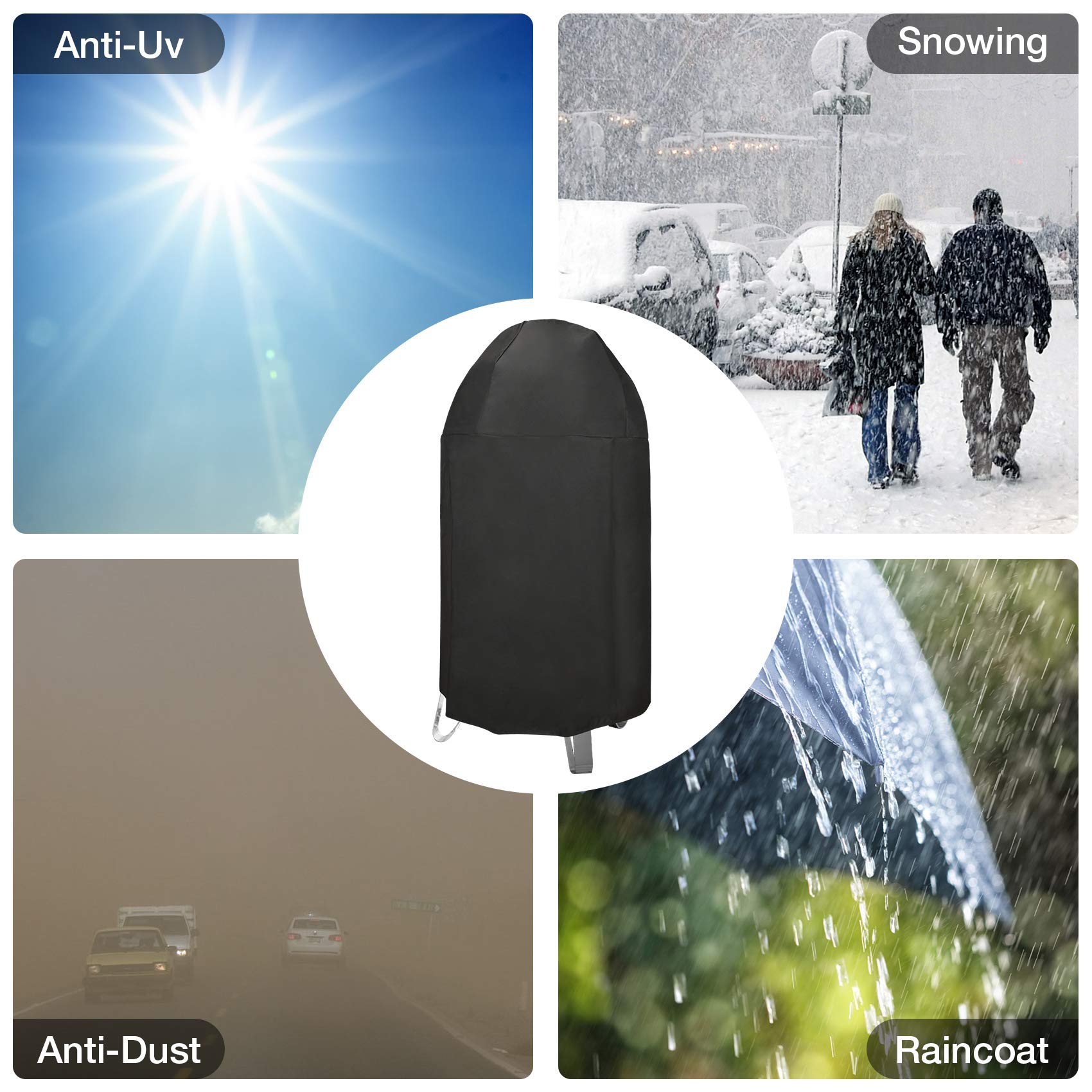 Stanbroil premium cover waterproof coating keeps the grill dry in wet weather
