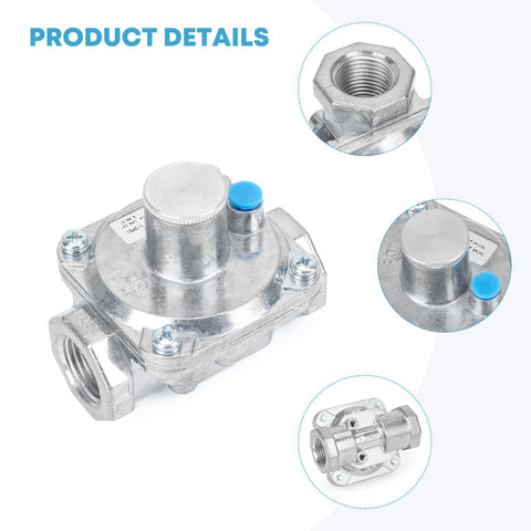 Stanbroil propane and natural gas regulator connection enabling flexible fuel options.