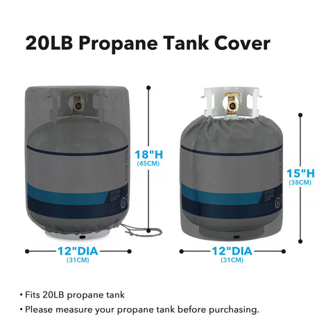 Stanbroil cover uses adjustable-drawstring for a secure fit on 20lb tanks.