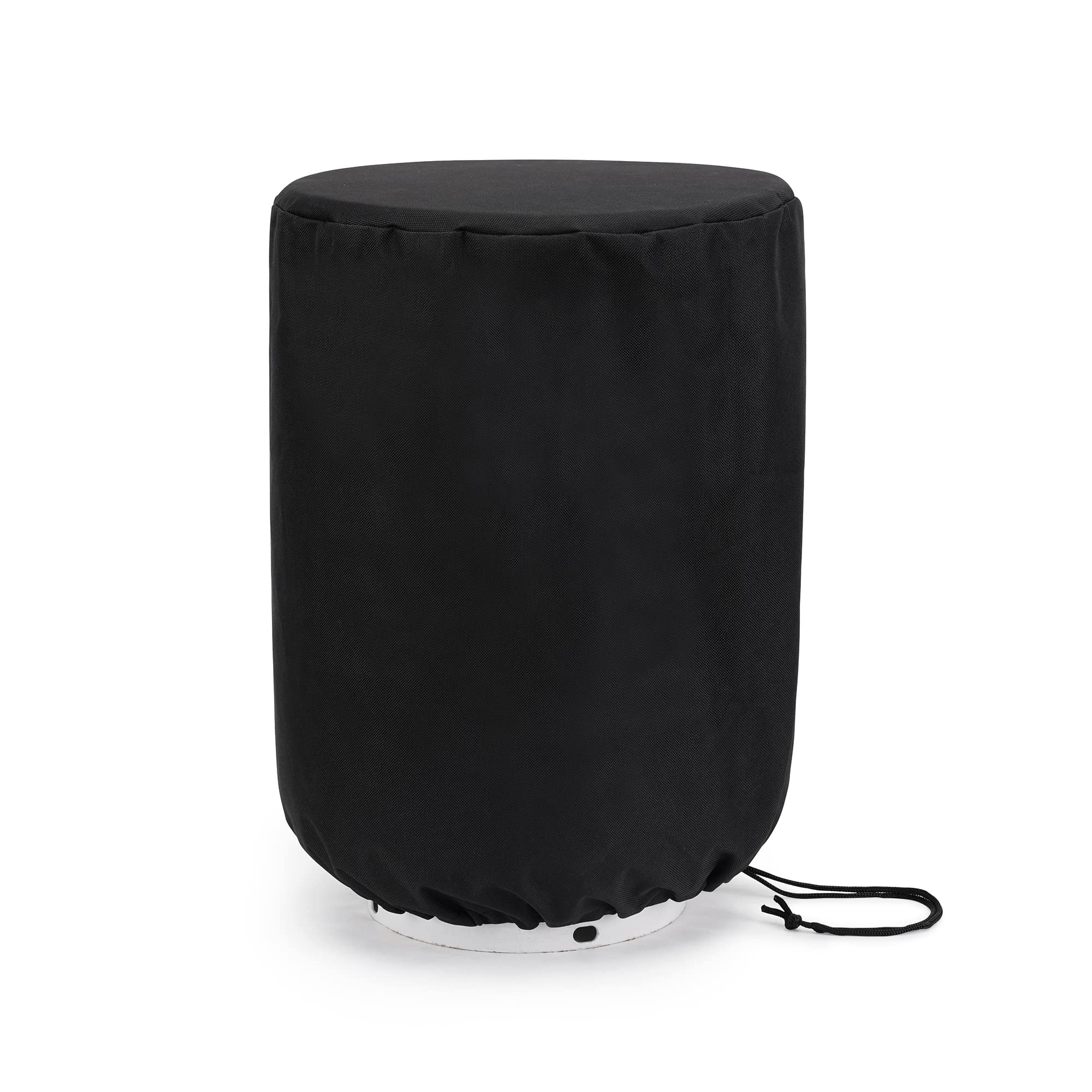 Stanbroil propane tank cover with stable-tabletop for outdoor workspace.